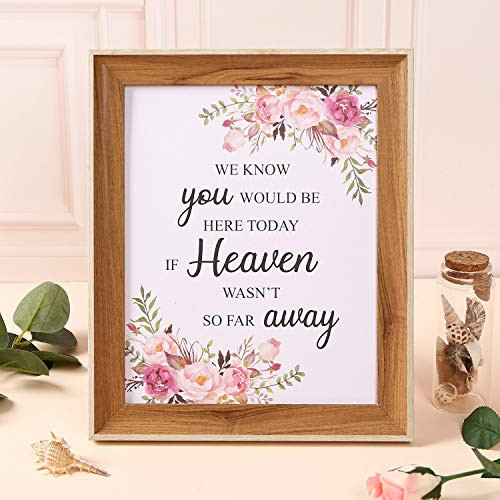 TRULIVA We Know You Would be Here Today Sign if Heaven Wasnt So Far Away Wedding Decor in Loving Memory Sign Memorial Sign TRULIVA We Know You Would be Here Today Sign if Heaven Wasnt So Far Away Wedding Decor in Loving Memory Sign Memorial Sign