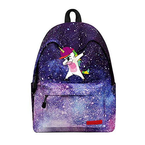 Galaxy Unicorn School Backpack Computer Bookbags College Bags Satchel Travel Bag Daypack