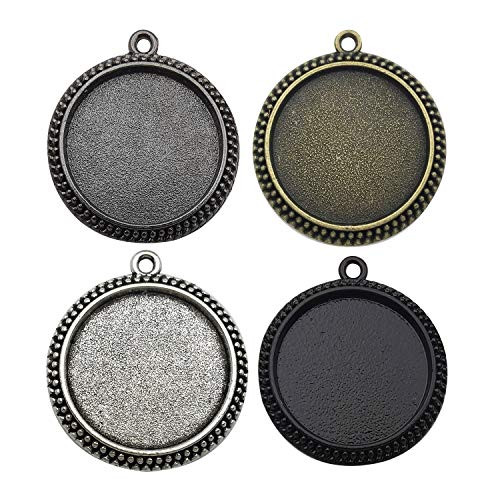 20pcs Mixed Fit 25mm Round Blank Bezel Pendant Trays Base Cabochon Settings Trays Pendant Blanks for Jewelry Making DIY Findings M281 20pcs Mixed Fit 25mm Round Blank Bezel Pendant Trays Base Cabochon Settings Trays Pendant Blanks for Jewelry Making DIY Findings M281