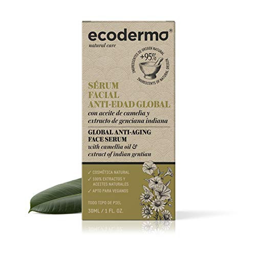 Ecoderma Facial Global AntiAging Face Serum 30ml  Improves The Appearance Of Aged Skins Attacking Different Signs Of Age