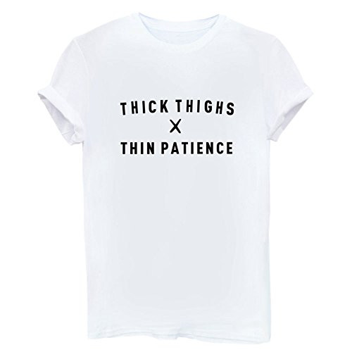 YITAN Womens Cute Juniors Tops Teen Girl Tee Funny T Shirt White XLarge