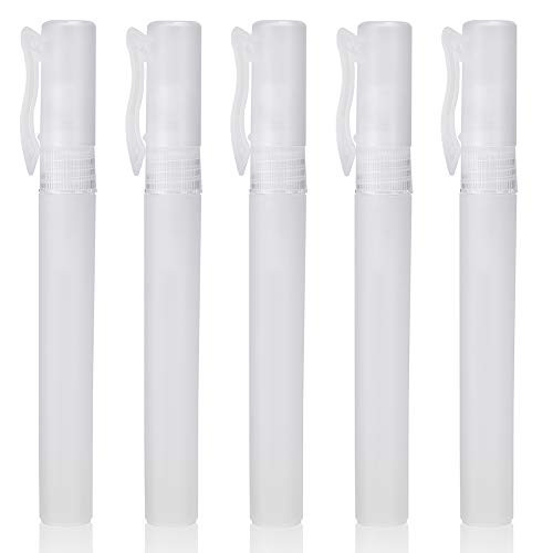 10ml Spray Bottle Mini Perfume Atomizer Small Empty 5pcs Fine Mist Refillable Container Portable Pen Tube Travel Bottles