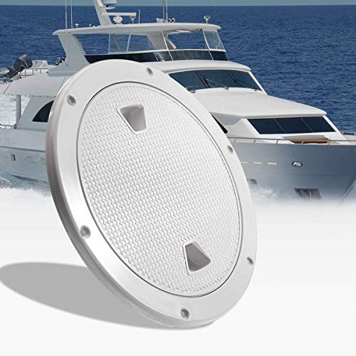 Hoffen 8 inch Hatch White Round Non Slip Inspection Hatch wDetachable Cover for Marine Boat Yacht