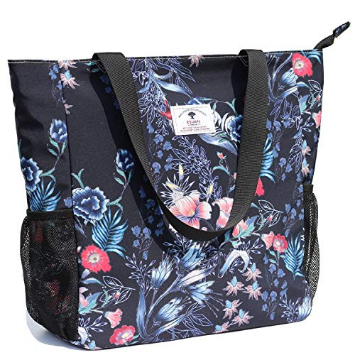 Original Floral Water Resistant Large Tote Bag Shoulder Bag for Gym Beach Travel Daily Bags Upgraded Z Narcissus