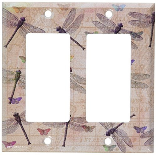 Art Plates - Dragonflies & Butterflies Switch Plate - Double Rocker