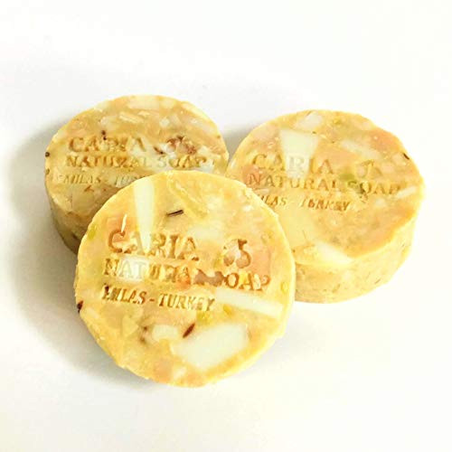 Caria Natural Soap Marble Olive Oil Soap Bars with Coconut Oil and Cocoa Butter Loaded with essential oils Hair face body wash 100 vegetarian natural Handmade in Turkey 3 bars