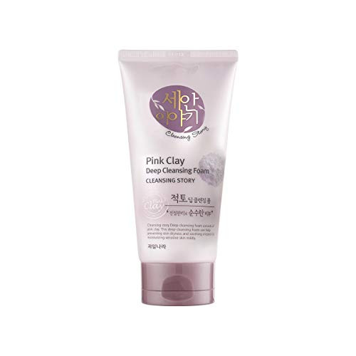 Cleansing Story Natural Facial Deep Foam Cleansing Pink Clay Cleansing Story Natural Facial Deep Foam Cleansing Pink Clay