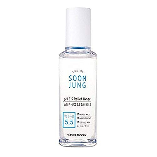 ETUDE HOUSE SoonJung pH 55 Relief Toner 27 fl oz 80ml Hypoallergenic Skin Soothing and Moisturizing Facial Toner for Sensitive Skin Panthenol and Madecassoside Heals Damaged Irritated Skin ETUDE HOUSE SoonJung pH 55 Relief Toner 27 fl oz 80ml Hypoallergenic Skin Soothing and Moisturizing Facial Toner for Sensitive Skin Panthenol and Madecassoside Heals Damaged Irritated Skin