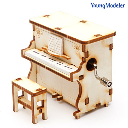 YOUNGMODELER DESKTOP Wooden Assembly Model Kits Orgel Piano