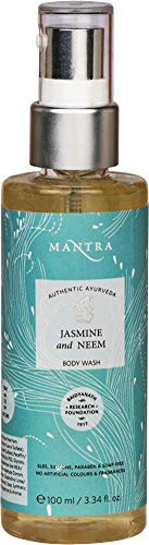 Mantra Authentic Ayurveda Jasmine and Neem Herbal Ayurveda Body Wash FREE from chemicals Silicon Paraben and Paraffin 100 ml  338 fl oz