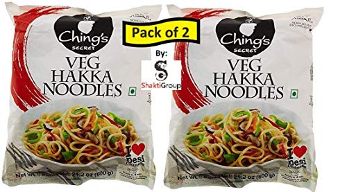 Pack of 2  Chings Secret Veg Hakka Noodles Chings Chinese Desi Chinese 212 Oz 600 gm