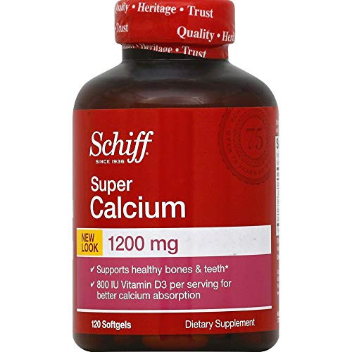 Schiff Super Calcium 1200mg with Vitamin D3, 120 softgels - Calcium Supplement