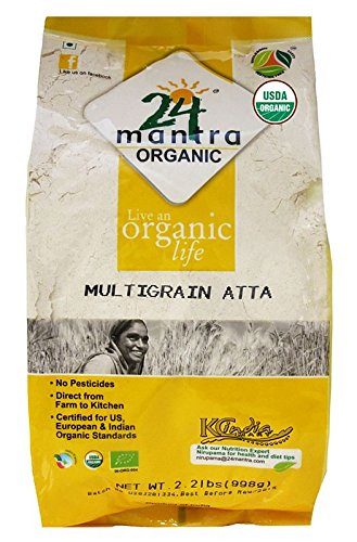 Organic Multigrain Flour Atta  22 Lbs USDA Certified Organic  24 Mantra Organics