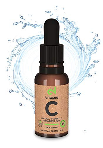 DUAL Vitamin C E  Hyaluronic Acid Serum  Vitamin C Face Serum  100 Natural  Vegetable Power  Skin Hydration  Antiaging Organic Face Serum  Vegan  Laboratory Certified  20 ml