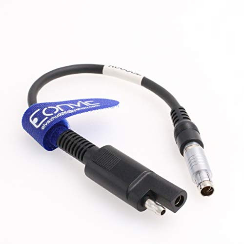 Eonvic Topcon GPS Hiper Charger Power Cable Fischer 5 Pin Male to SAE 2 Pin A00302