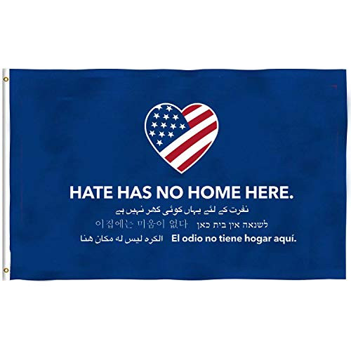 Hate Has No Home Here 3x5 Somewhere Party Flag