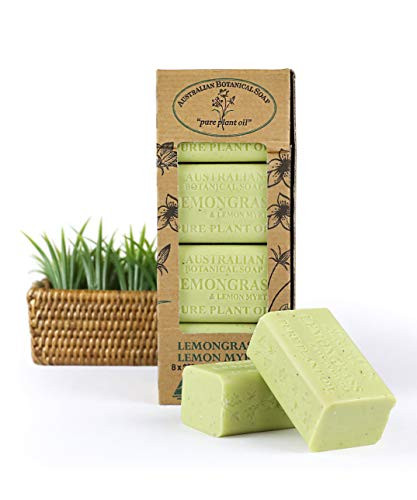 Australian Botanical Soap Lemongrass  Lemon Myrtle Plant Oil Soap 7 oz 200g Bars  8 Count