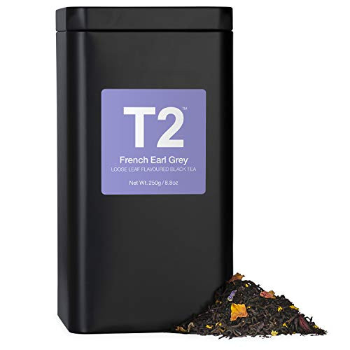 T2 Tea  French Earl Grey Loose Leaf Black tea in Tea Caddy 88oz 250g