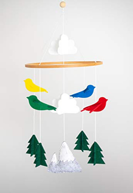 Baby Crib Mobile by Cheeky Owl  Woodland Mobile for Nursery Decor and Ceiling Decoration Woodland Baby Mobile for Crib Boy and Girl Gender Neutral Baby Nursery Decorations Handmade Mobile Crib