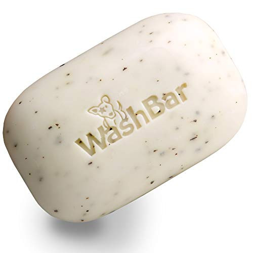 WashBar Natural Dog Soap Bar  Natural Hypoallergenic Dog Shampoo for Allergies and Itching Zero Plastic Waste Grooming Made Easy Single