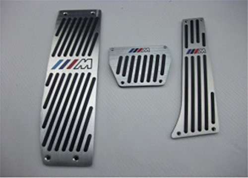 Ushopkins AT Pedal Accelerator Brake Clutch Pad Brake Foot Rest For X1 E46 E90 E92 E93 E87 3 Series New 1 Series Silver
