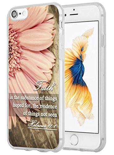 Case for iPhone 7 Christian SayingsHungo Soft TPU Silicone Protective Cover Compatible with iPhone 87  SE 2 SE 2020 Bible Verses Sayings About Faith Hebrews