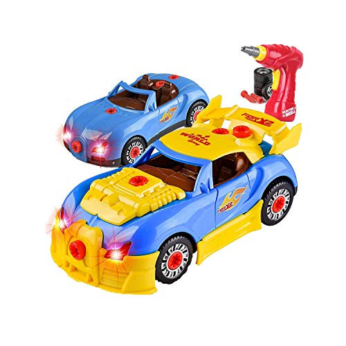 Take Apart Toy Racing CarToy Car Comes with Engine Sounds  Lights  Drill with Toy Tools for Kids Build Your Own Car Toy for Boys  Girls Age 3 4 5 6 yrs  Old Best Gift for Kids