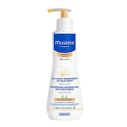 Mustela Cleansing Body Gel Gentle Baby Wash for Dry Skin with Natural Avocado Perseose Ceramides and Cold Cream 1014 FL Oz