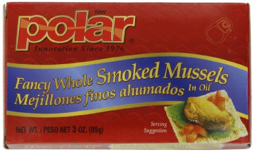 MW Polar Seafood Smoked Mussels 3Ounce Pack of 24