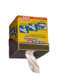 Pit Posse 474 Rag in The Box Dispenser Hanger Silver