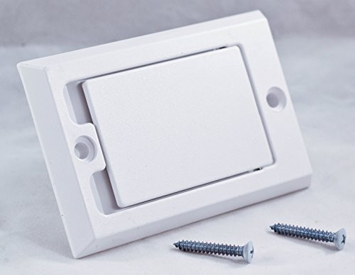 HAYDEN Central Vacuum Wall Inlet  White Square Door 170001 Vac Hose Outlet