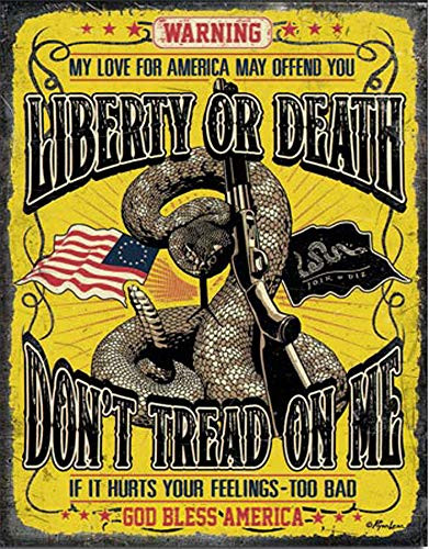 Desperate Enterprises Dont Tread On Me  Warning Tin Sign 125 W x 16 H