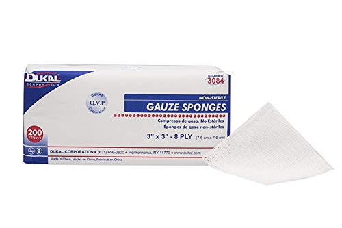 Dukal Gauze Sponge 8Ply Non Sterile 3 x 3 Pack of 4000