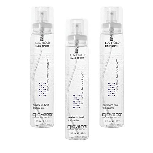 GIOVANNI LA Hold Hair Spritz 5 oz Maximum Hold Styling Spray Retains Style and Adds Shine Pack of 3