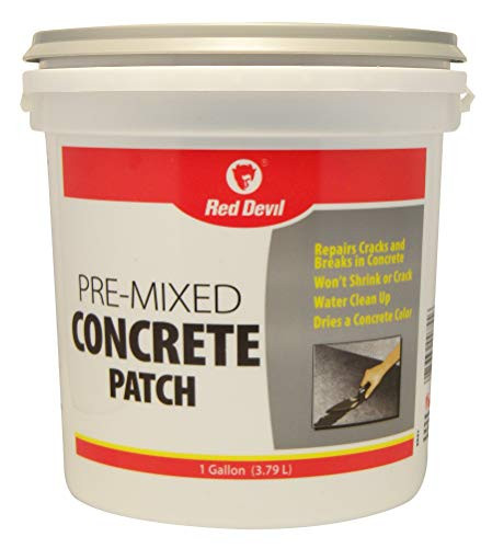 Red Devil 0641 PreMixed Concrete Patch 1 Gallon Pack of 2 Gray 2 Pack