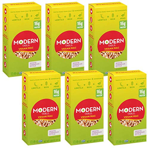 Modern Table White Cheddar Vegan Mac  Cheese Complete Protein 589 oz 6 Count