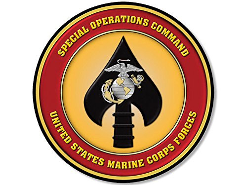 4x4 inch Round Marine Corps Forces Special Operations Command Sticker us marsoc socom USMC