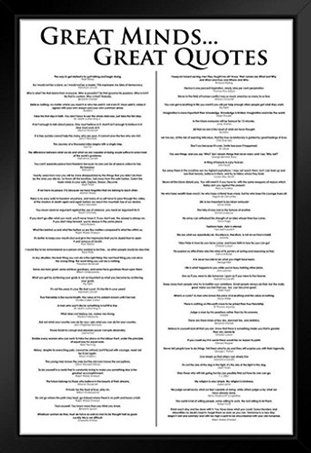 Pyramid America Great Minds Great Quotes Motivational and Inspirational Sayings Black Wood Framed Poster 14x20 Pyramid America Great Minds Great Quotes Motivational and Inspirational Sayings Black Wood Framed Poster 14x20
