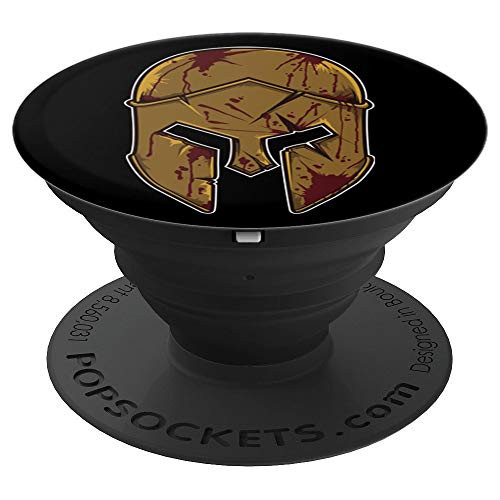Spartan Helmet with War Signs  Greek Mythology Warrior PopSockets Grip and Stand for Phones and Tablets