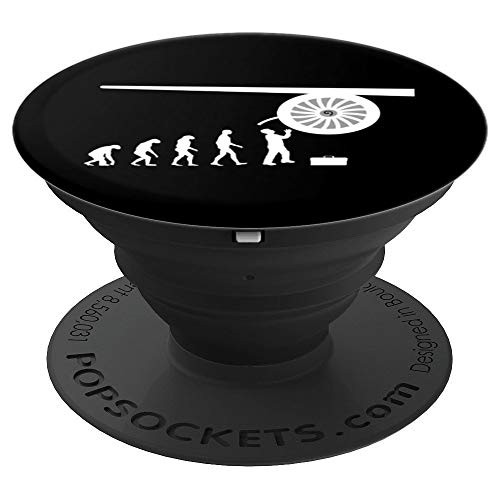 Jet Engine Picture Airplane Mechanic Technician Mens PopSockets Grip and Stand for Phones and Tablets