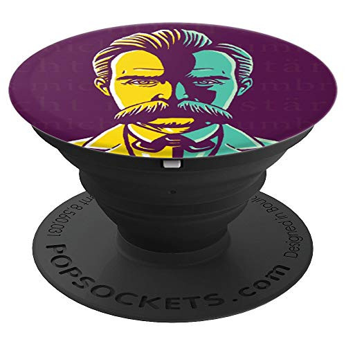 Friedrich Nietzsche Illustrated Portrait PopSockets Grip and Stand for Phones and Tablets