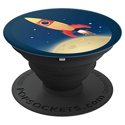 Rocket Ship in Outer Space PopSockets Grip and Stand for Phones and Tablets