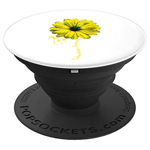 Endometriosis Awareness Pop Socket Pretty Flower Support PopSockets Grip and Stand for Phones and Tablets