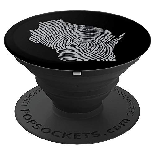 USA State Pride Map Of Wisconsin PopSockets Grip and Stand for Phones and Tablets