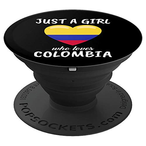 Just A Girl Who Loves Colombia Colombian Gift Colombia PopSockets Grip and Stand for Phones and Tablets Just A Girl Who Loves Colombia Colombian Gift Colombia PopSockets Grip and Stand for Phones and Tablets