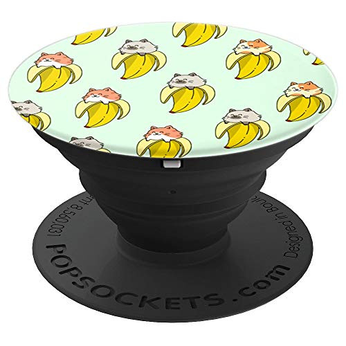 Cat Kitty Banana Pattern Cat Mom Dad Gift PopSockets Grip and Stand for Phones and Tablets Cat Kitty Banana Pattern Cat Mom Dad Gift PopSockets Grip and Stand for Phones and Tablets