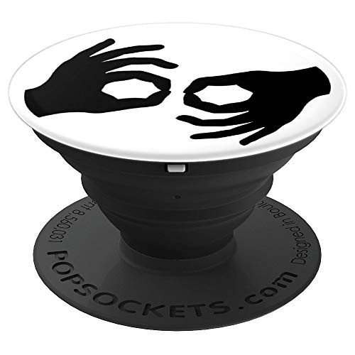 American Sign Language ASL Interpreter Symbol PopSockets Grip and Stand for Phones and Tablets