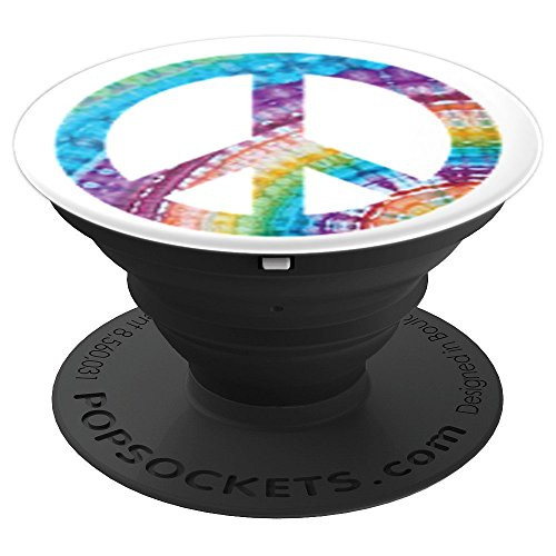 Hippie Peace Sign Cute Flower Hippy 60s Gift Phone Holder PopSockets Grip and Stand for Phones and Tablets