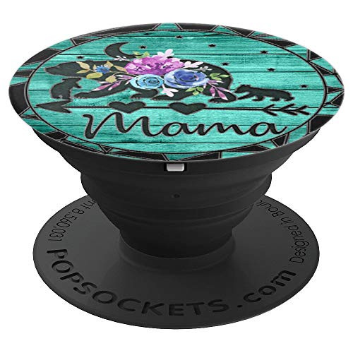Purple Blue Floral Mama Bear Two Cubs Vintage Mint PopSockets Grip and Stand for Phones and Tablets Purple Blue Floral Mama Bear Two Cubs Vintage Mint PopSockets Grip and Stand for Phones and Tablets