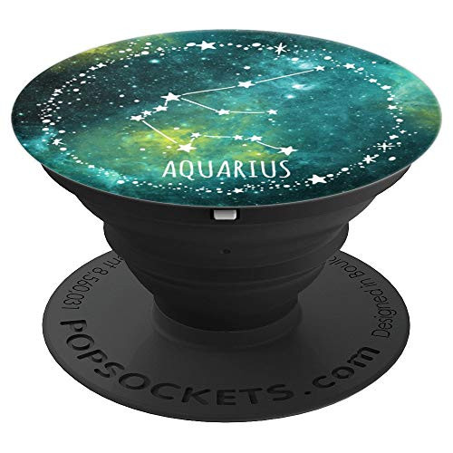 Aquarius Zodiac Sign Constellation Stars  Cosmic Galaxy PopSockets Grip and Stand for Phones and Tablets
